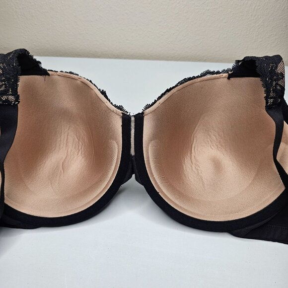 Olga 42C Black Countour Lace Cloud 9 Underwire Lightly lined Bra GF7961a - Picture 4 of 6